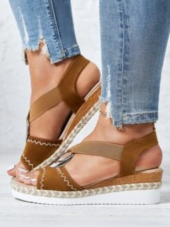Metal Woven Wedge Platform Roman Sandals -Women's Fashion Store 01f3c1e33686af98ff79454cebb65f31