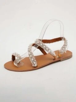 Women Boho Handmade Pearl Beach Sandals Bridal Shoes -Women's Fashion Store 0241e1d10851b9f3795f68c767e91e45
