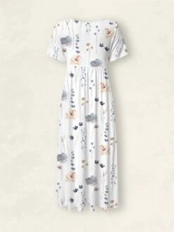 Loose Half Open Collar Casual Dress With No -Women's Fashion Store 0c99684dcd87437649e8c457fefb68aa