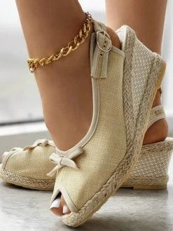 Fabric Summer Plain Wedge Heel Wedge Sandal -Women's Fashion Store 0f641db7deb0d97931931ea850c8ff8d