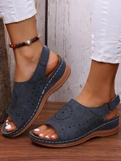 Summer Plain Hollow Out Vintage Breathable Vacation Sandals -Women's Fashion Store 118d405549dfc457329707845d6b663e