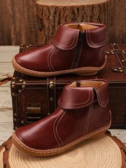 Women Casual Plain All Season Zipper Round Toe Rubber Non-Slip Classic Boots -Women's Fashion Store 30691a4b992a68c7626395c70881604e