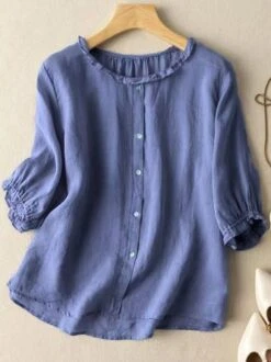 Crew Neck Casual Loose Shirt -Women's Fashion Store 372a9a6600e083afa3208dda58d20667