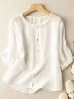 Crew Neck Casual Loose Shirt -Women's Fashion Store 3780c53d5d2f1c8b5f04e3bf55622da6