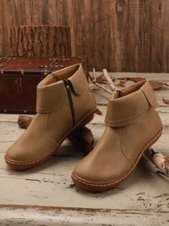 Women Casual Plain All Season Zipper Round Toe Rubber Non-Slip Classic Boots -Women's Fashion Store 38991edbf414d67df101ed9a507a9ee3