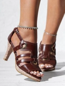 Women Elegant Buckle Strap Sandals -Women's Fashion Store 43f998582494b68770f8b5ef7a632737
