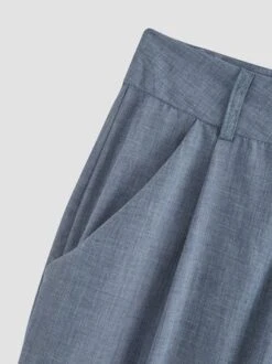 Casual Pockets Plain Buttoned Pants -Women's Fashion Store 497b2ac9a2b81458312b64aba8a6a9d3