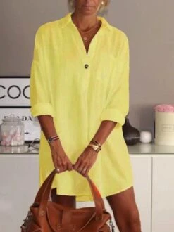 Casual V Neck Cotton Plain Knitting Dress -Women's Fashion Store 4c3fb722efcf1ca5d1dc374ac74b976b