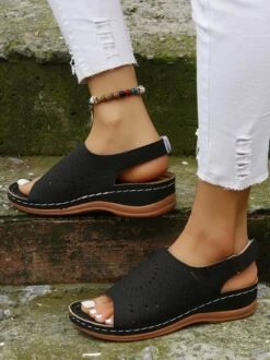 Summer Plain Hollow Out Vintage Breathable Vacation Sandals -Women's Fashion Store 50f163d06c3fcfbc28c7328dae76ffd1