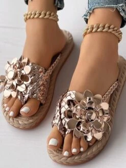 Pu Casual Summer Floral Slide Sandals -Women's Fashion Store 5d5f6d6cca287053739f72f01abe5f68