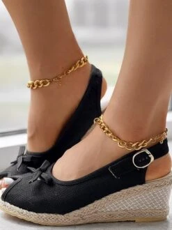 Fabric Summer Plain Wedge Heel Wedge Sandal -Women's Fashion Store 7999254d7bd654b9fbdaba5d1f8ef3ec