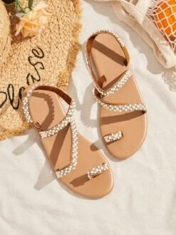 Women Boho Handmade Pearl Beach Sandals Bridal Shoes -Women's Fashion Store 7e8a93a87468a9fbab83d5f75ebbca0c