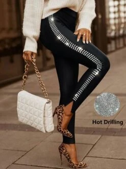 Hot Drilling Tight Casual Leggings