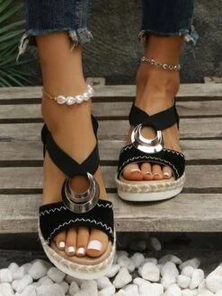Metal Woven Wedge Platform Roman Sandals -Women's Fashion Store 940e681d1d04e1fede7ae6d75f66e30f