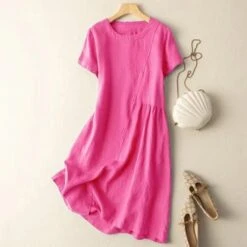 Loose Crew Neck Casual Dress With No -Women's Fashion Store O1CN01GvC8Ex25FDg0hY3K6 2212219777496 0 cib 1715222694642