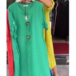 Casual Plain Loose Notched Dress With No -Women's Fashion Store O1CN01j64fdK2BECg1Z6czO 2924748306 0 cib 1719645893778