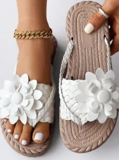 Pu Casual Summer Floral Slide Sandals -Women's Fashion Store a4b6abdc3d94f9005ac5eb9195749bf2