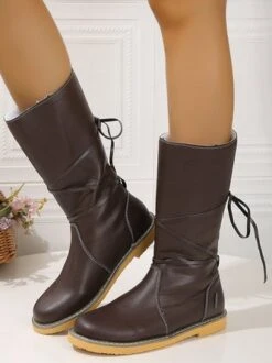 Comfortable Soft Lightweight Lace Up Chunky Heel Boots Footwear -Women's Fashion Store aef4bdde74bf7be65042fc33adae4c84