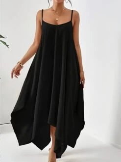 Loose Plain Casual Spaghetti Dress With No -Women's Fashion Store b809f7bdcfcacdd48a1ac7d2341bb55e