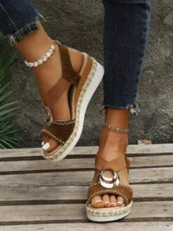 Metal Woven Wedge Platform Roman Sandals -Women's Fashion Store ba77fa0e181d787741b3717e1a4a7516