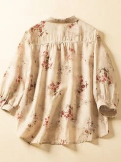 Loose Shirt Collar Casual Abstract Blouse -Women's Fashion Store bc82a6b57371ea5d8ac02402bc8ae17e
