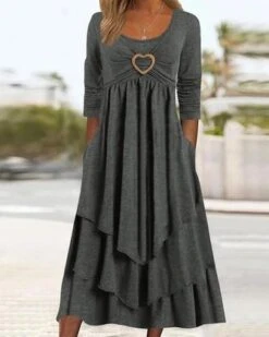 Casual Jersey Grommets Loose Dress -Women's Fashion Store c92f97e2b921a54c3b3971e02639b122