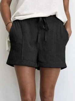 Summer Shorts Drawstring Pockets Casual Shorts -Women's Fashion Store cmy040205 2 jpg 1554201454813
