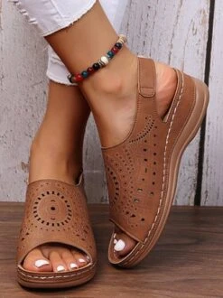 Summer Plain Hollow Out Vintage Breathable Vacation Sandals -Women's Fashion Store d2b8b9fcea907911ddd0880e77e47176