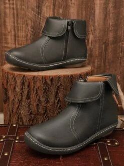 Women Casual Plain All Season Zipper Round Toe Rubber Non-Slip Classic Boots -Women's Fashion Store d4595b9fe45dee3ad2eb3efa1407cb8e