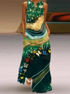 Peacock Casual Notched Loose Dress -Women's Fashion Store d6ba68aac3067b3614512c5428cd963f