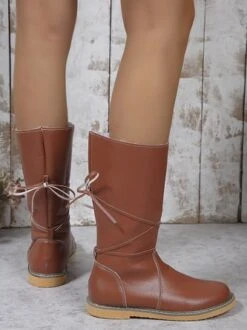 Comfortable Soft Lightweight Lace Up Chunky Heel Boots Footwear -Women's Fashion Store d811fdf1c4f72351997c0e680fcb66db