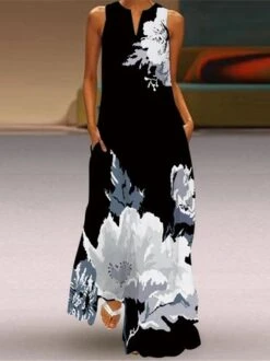 Peacock Casual Notched Loose Dress -Women's Fashion Store da4a2b3ebf01b898a531a3b326ebc214