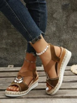 Metal Woven Wedge Platform Roman Sandals -Women's Fashion Store df7280d58fc1420e449075ccfe1478ce
