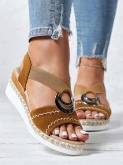 Metal Woven Wedge Platform Roman Sandals -Women's Fashion Store dfe296b027ac2cb215db4818224d8d0f