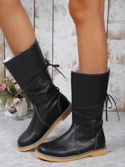 Comfortable Soft Lightweight Lace Up Chunky Heel Boots Footwear -Women's Fashion Store e3517d545b57e53b75e948553abcc644