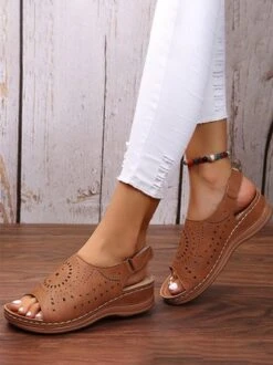 Summer Plain Hollow Out Vintage Breathable Vacation Sandals -Women's Fashion Store e3edd2047889204337e9770c4f3f86dc