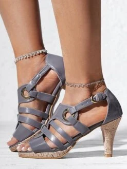 Women Elegant Buckle Strap Sandals -Women's Fashion Store e79d970a20f2f4911058046b438c7760