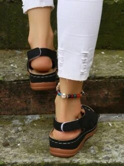 Summer Plain Hollow Out Vintage Breathable Vacation Sandals -Women's Fashion Store edcc0c011efdda2072b676e4bacf3ee1