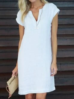 V Neck Women V-neck Daytime Solid Weaving Dress -Women's Fashion Store front f08f2a7b 43ad 4d17 a7cf 0cfbd6560dc6 1024x1024 jpg 1553587383614