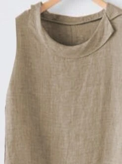 Casual Asymmetrical Neck Plain Button Sleeveless Summer Tank Top -Women's Fashion Store lADPBFDk7bJv1j NBkDNBLA 1200 1600333 1590734612132