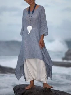 Women Summer Daytime Asymmetric Dress
